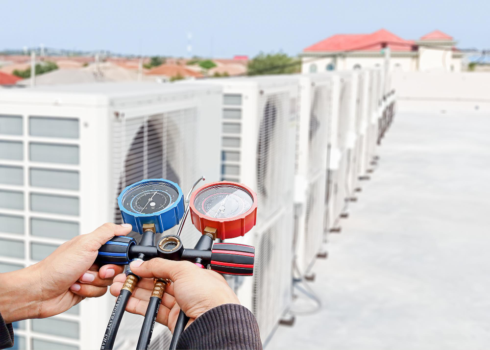 air-conditioner-technician-checks-operation-industrial-air-conditioners